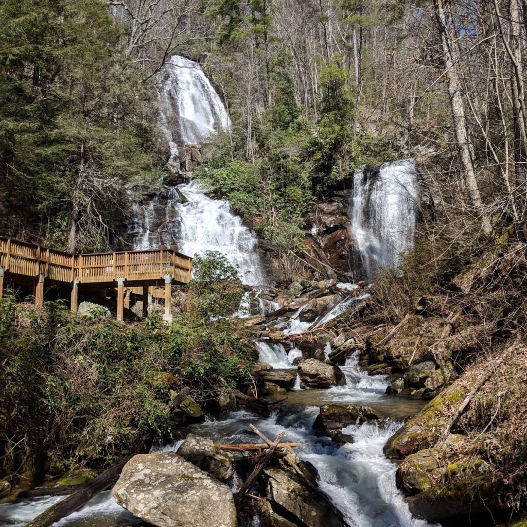 Helen Georgia what to do – Raven Cliff Falls scenic waterfall near Days Inn Helen GA